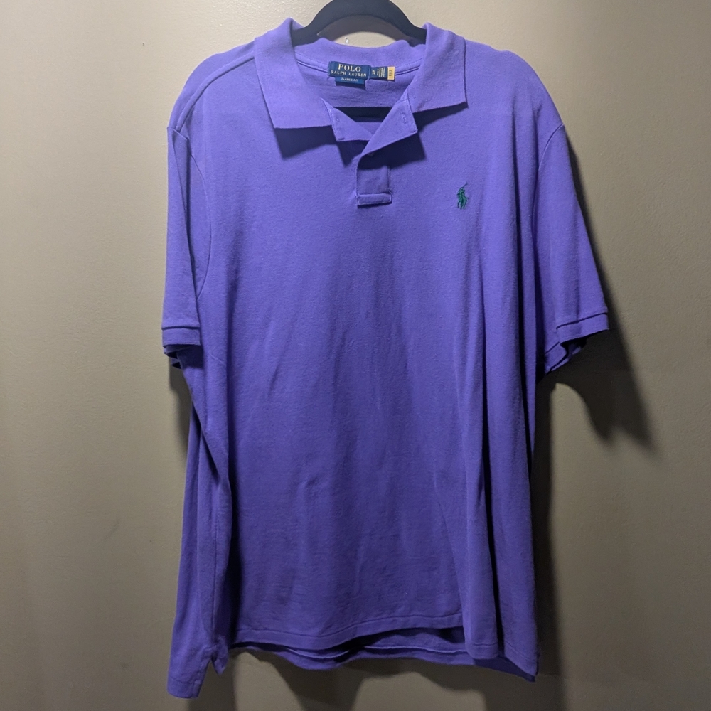 Polo by Ralph Lauren Men's Polo Shirt in Purple